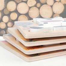 3D 木制卡通动物儿童认知拼图、儿童益智游戏玩具、万圣节/圣诞节礼物、婴儿玩具、儿童乳制品、木制动物、圣诞钉、幼儿拼图、童谣