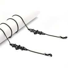 Exquisite Vintage Gothic Bat-Shaped Eyeglass Chain Necklace - Unisex Style With Intricate Metalwork, Secure Retainer Strap For Fashion & Reading Glasses, Ideal For Costume Parties & Gothic-Themed Events - màu đen - Xem 7