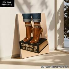 2D Flat, Posters & Prints 1pc Framed Canvas Poster Black Art, Women Art, Women Empowerment Wall Art, Boss Babe Decor, Inspirational Quote Canvas, Standing On Business Print, Office Decoration, Framed Motivational Poster Wall Art Canvas Paintings Ideal Gift For Bedroom Living Room Corridor Wall Art Wall Decor Room Decoration 2D - 黑色 - 查看 2