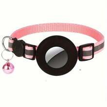 Airtag Cat Collar, Reflective Collar With GPS Device Holder And Bell, Christmas Gift For Kittens