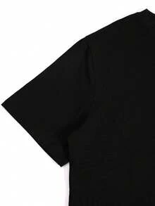 [ Graphic T-Shirt]  Men'S T-Shirt Short Sleeve 2024 T-Shirt Crew Neck Graphic Print T-Shirt - 黑色 - 查看 4