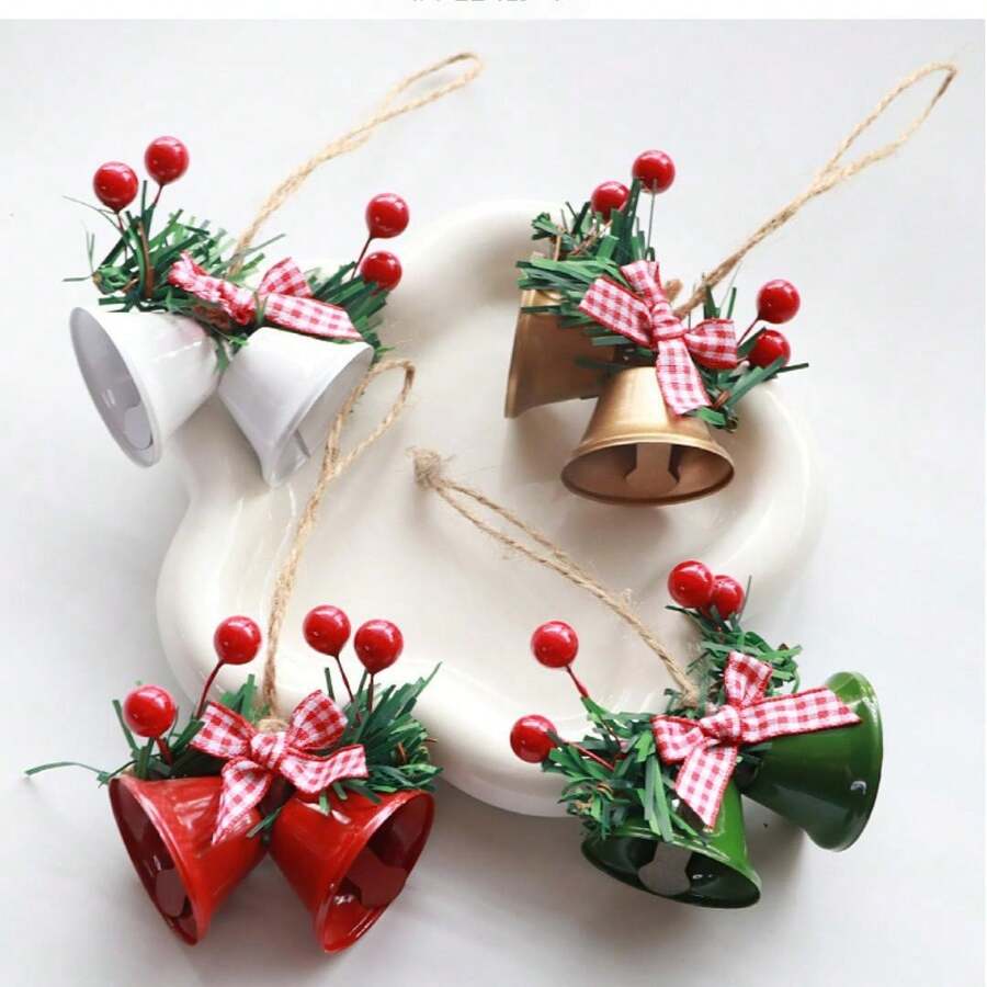 4pcs Christmas Bells, Christmas Ornaments, Party Decorations, Festival Decorations, Small Bell Gifts, Rich In Fun