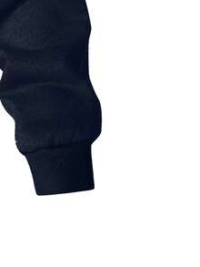 男士连帽夹克，保暖内衬防风外套，春、秋、冬休闲百搭外套，抓绒材质 - 藏蓝色 - 查看 4