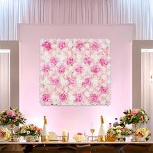 YUNRUX Artificial Flower Wall Panels, Flower Wall Mat Silk Rose Flower Panels, Artificial Flower Wall Backdrop
