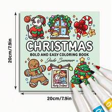 1 pezzo Libro da colorare di Natale di 24 pagine, libro da colorare a tema natalizio adorabile, un modo tranquillo e dettagliato per celebrare il Natale, adatto come decorazione, regalo o souvenir per le vacanze