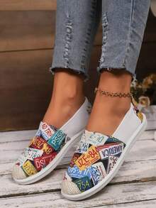Zapatos de viaje con pintura artística para mujer, zapatos de lona ligeros y cómodos, calzado casual y elegante para uso diario