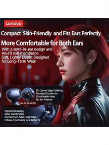 Lenovo TG101電競藍牙耳機 藍牙5.4穩定連接 RGB炫彩燈效 人體工學設計 適用蘋果/小米/華為 黑色 - 黑色 - 查看 5