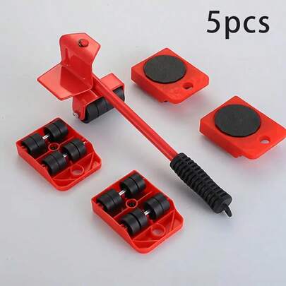 5pcs Tool Set for Moving Heavy Objects, Furniture Sliders for Easy Movement, with a Maximum Load Capacity of 160 Lbs, Furniture And Appliance Moving And Lifting System, Moving Tool.
