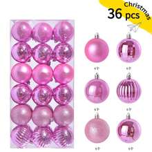 36pcs 3cm-4cm Christmas Ornament Balls - Assorted Shapes, Christmas Tree Decorations Set; Note: This Is A Handicraft Product, There May Be Minor Stains, Dust, Printing Marks And Glue Overflow. Small Scratches Are Normal And Do Not Affect The Appearance And Usability. - Multicolor - View 17