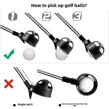 1PC Stainless Steel Telescopic Golf Ball Retriever -Telescopic Tool For Easy Ball Picking- Great Golf Gift Idea