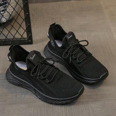 Women's Lightweight, Comfortable, Breathable, Odor-Resistant, Non-Slip, Soft & Elastic Running Shoes, Tennis Shoes, Fitness Shoes, Casual White Sneakers, Fashionable &