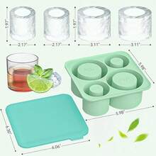 Bandeja para Cubitos de Hielo Compatible con  Cup 2025,Moldes de Silicona para Cubitos de Hielo con Tapa para Hacer 3 Cubos de Hielocilíndricos Huecos, Bebida de Hielo, Zumo, Whisky, Cóctel. - 4 - Ver 10