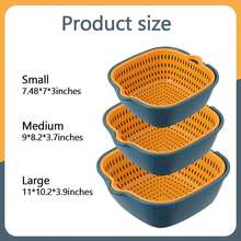 6-Piece Kitchen Vegetable And Fruit Cleaning Basket - Multi-Layer Stackable Vegetable Sink, Filter And Kitchen Funnel Set For Washing Fruits And Vegetables