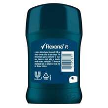 Rexona Antitranspirante Stick V8 Dry Men 45g Toque Seco e Máxima Confiança - Multicolorido - Visão 3
