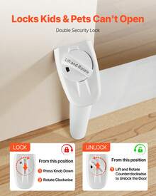 Retractable Baby Gate, Extends To 72.8 Inch Wide, 31.3 Inch Tall, With Security Lock, Easy To Use, Walk Through Without Tripping, Mesh Dog Gate For Stairs, Hallways, Indoor/Outdoor, White - Trắng 71 inch 33 inch (không có dải sợi thủy tinh) - Xem 5