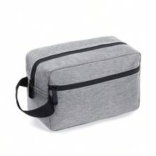 1Pc Travel Canvas Electronic Digital Dust-Proof Cosmetic Bags Wash Handbag Makeup Necessities Case Storage Pouch Travel Essentials For Holiday Vacation Bag For School Makeup Bag Cruise Essentials Toiletry Bag For Women