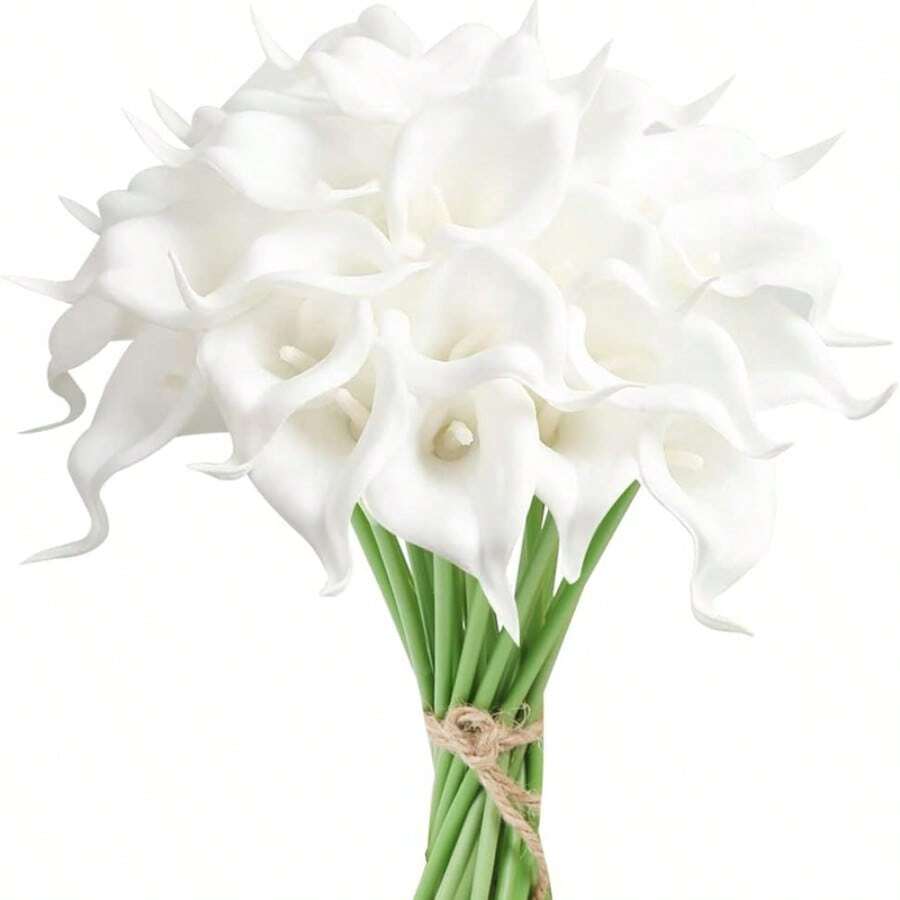 10 Stücke Echte Berührung Calla Lilien Künstliche Blumen, Blumenarrangement in Vase Heim Dekorationen DIY Hochzeit Bouquet, Party Hochzeit Dekorationen, Herbst Dekorationen, Blumenstrauß, Tischdekoration, Herbst Heim Dekoration, Künstliche Blume