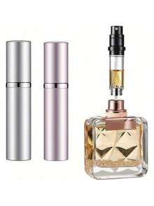 Bottiglia atomizzatore per profumo portatile e ricaricabile, formato da viaggio, flacone spray da 5ml/0,2oz, accessori essenziali per il viaggio, organizer da viaggio per spiaggia, vacanze estive, ritorno a scuola, forniture scolastiche, campeggio, vacanze, prodotti essenziali per le vacanze, profumo da donna, profumo da uomo, accessori da viaggio, articoli essenziali per il viaggio, accessori scolastici, forniture per il ritorno a scuola - Multicolore - Visualizzare 2