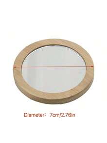 1 oglindă de machiaj din lemn, oglindă rotativă pentru birou, oglindă de toaletă pentru căminul studențesc, oglindă de înfrumusețare