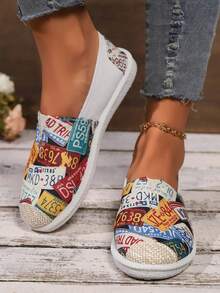 Zapatos de viaje con pintura artística para mujer, zapatos de lona ligeros y cómodos, calzado casual y elegante para uso diario