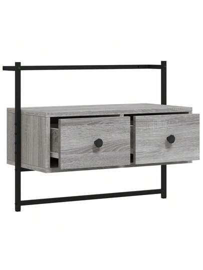 VidaXL Wand Mounted TV Cabinet 60.5x30x51 Cm Wood Grijs Sonoma Oak view 5