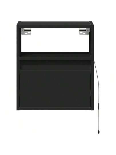 VidaXL TV Wand Units LED Lighting, stuks 41x31x45 Cm, Zwart view 6