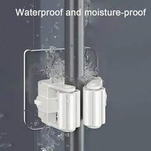 4/3/2/1 قطعة حامل مكنسة بدون ثقب، رف مسح ذاتي اللصق، خطاطيف متعددة الوظائف لحمام للمكنسة والممسحة والمظلة، قابل للإزالة مقاوم للماء لا انزلاق، خطاطيف عملية للتعليق، رف ممسحة ومكنسة بدون حاجة لثقب، منظم حمام متعدد الأغراض لأدوات المطبخ والاكسسوارات - متعدد الألوان - مشاهدة 10