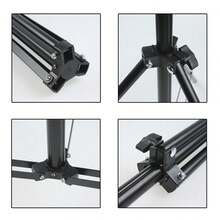 Soporte de Telón de Fondo para Fotografía, Kit de Soporte de Telón de Fondo Ajustable, con Fondo Verde/Negro/Blanco, para Estudio Fotográfico Retrato y Video (2 * 3m) - negro, blanco y verde - Ver 9