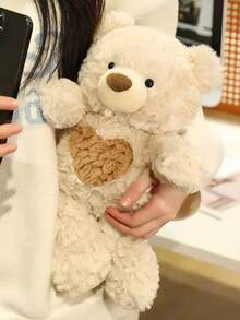 35厘米/13.78英寸可爱心形熊毛绒玩具卡哇伊泰迪熊毛绒玩具超柔软填充动物毛绒玩具完美的可爱礼物男孩女孩生日派对节日家居装饰 - 彩色 - 查看 8