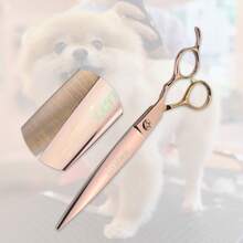 univinlions 7.5 Inch Non-Slip Laser Line Fine Tooth Pet Grooming Scissors, Dog And Cat Hair Cutting Scissors - Multicolor - View 3