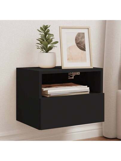 VidaXL TV Wand Unit 40x30x30 Cm, Finished Wood, Zwart