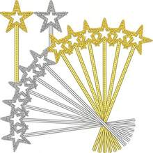 1pc Five-Pointed Star Magic Wand Angel Star Fairy Wand  Stage Performance Costume Props Halloween - Silver - View 4