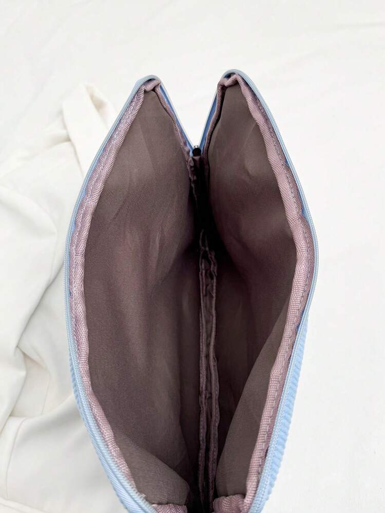 1 pieza Funda para portátil de estudiante, Bolsa para portátil de 11"/13"/15", Funda protectora de color azul sólido casual unisex para tableta, compatible con MacBook, HP, ASUS, apta para niñas, adolescentes, niños, estudiantes universitarios, tabletas de 9-15" incluyendo iPad Air 4/5, iPad Pro, Bolsa para portátil esencial para el otoño universitario, Funda para MacBook, Funda para portátil para viajes, Impermeable, Portátil para hombres - Azul - Ver 8