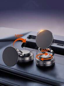 1 件 360° 旋转真空吸盘磁性车载手机支架，多功能仪表盘挡风玻璃导航支架，可折叠旋转手机支架 - 彩色 - 查看 7