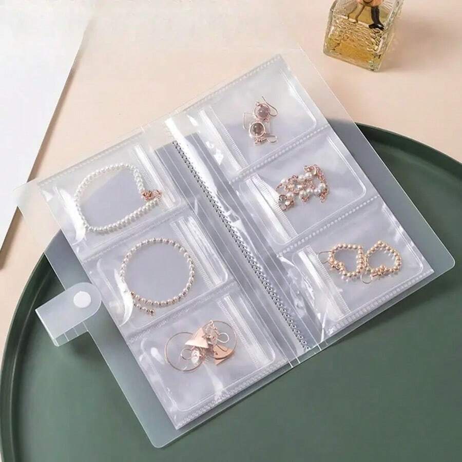 84-Compartment Multifunctional Portable Plastic Jewelry Organizer, Travel Jewelry Box, Suitable For Earrings, Rings - Jewelry Organizer, Storage Pouches, Rings, Earrings, Necklaces - Trong sáng - Xem 1