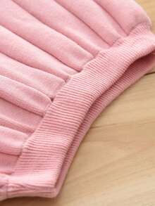 少女简约学院风菱形波浪针织毛衣+半身裙套装，秋冬 - 粉色 - 查看 7