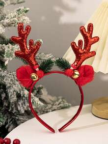 Christmas Reindeer Antler Headband With Cute Animal Elements - Festive Holiday Hair Accessory, Plastic, Non-Feather, Fashion Dress-Up Hair Band, Ideal For Gifts - Single Pack, Adorable Glitter Antler & Bow Headband For Girls - Perfect Christmas Gift From Grandma To Granddaughter, Mom To Daughter, Fall, Hair Accessories Women, Hair Tools, Hair Stuff, Stuff, Beauty Accessories, Gifts, Travel, Gifts For Women, Hair Stuff, Stocking Stuffers