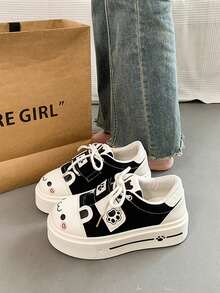 35-40 Tier Schleife Cartoon süße Feen Stoff Schleife Verschluss Dicksohlen Sneaker, geeignet für Zuhause, Schule, Party, Outdoor, alle Jahreszeiten