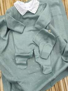 Boy's Maternity Leave Knit Kit - Olive Green - View 2
