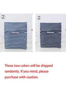 Bộ 1 túi đeo vai gấp gọn, tái sử dụng bằng polyester kèm túi nhỏ, thiết kế đồ họa độc đáo phủ khắp bề mặt, túi mua sắm dung tích lớn phù hợp để đựng thực phẩm, du lịch, rau củ/trái cây/đồ nội thất/đồ chơi (6 kiểu) - Nhiều màu - Xem 10