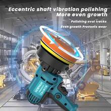 IKUNQUAN Lucidatrice elettrica per auto, lucidatrice elettrica per auto, lucidatrice orbitale casuale con 3 tamponi per lucidatura auto per lucidatura e lucidatura automatica