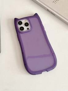 Süße Katzenohren lila weiches Handyhülle kompatibel mit iPhone 17 Pro Max/17 Pro/17 Air/17/16 Pro Max/16/16 Pro/16 Plus/15/15 Pro Max/15 Pro/15 Plus/11/12/13/14 Pro Max/11 Pro/11 Pro Max/12 Pro/12 Pro Max/13 Pro/13 Pro Max/14 Pro/14 Pro Max/14 Plus, minimalistisches & elegantes Design - Lila-transparent - Übersicht 6