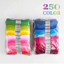 24pcs/36pcs/50pcs/100pcs/150pcs/200pcs/250pcs/300pcs/447pcs Colors High Quality Color Embroidery Thread Cross Stitch Thread, Sewing Thread DIY Handicraft Thread, Handmade Embroidery Thread Hand-Woven Friendship Bracelet String For DIY Needlework(Random Color)