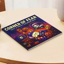 1 pezzo Libro da colorare orrore angolare realistico ed inquietante, adatto per la colorazione di Ognissanti, immergetevi nell'atmosfera di Ognissanti con una colorazione tranquilla e meticolosa