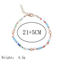 Bohemian Simple Fashion Handmade Beach Anklet Bracelet Women Jewelry - Personality Contrast Color Beaded Jewelry - 彩色 - 查看 4
