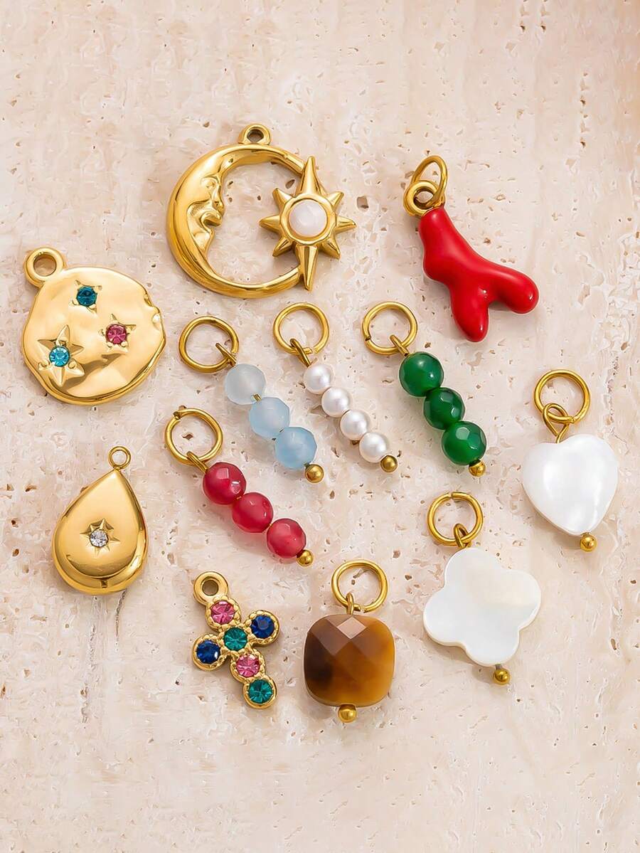 1pc Cute Stainless Steel Pendant DIY Jewelry Accessory - DIY Necklace Accessories - View 1