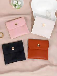 20/1 Pack Faux Leather Jewelry Pouches, Size 3.15*3.15 Inches, Snap Closure Fabric Jewelry Storage Bags - Luxury Gift Bags, Suitable For Earrings, Necklaces, Bracelets And Rings - Perfect For Organizing And Storing Accessories, Square Velvet Bags With Snap, Velvet Jewelry Bags, Fabric Gift Bags, Candy Gift Necklace Bracelet Packaging Jewelry Beads Valentine's Day Gift - Multicolor - View 7