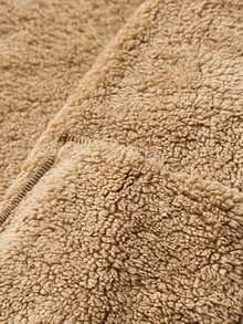 Chaqueta de forro polar con cuello alto para hombres, diseño con bolsillo con cremallera portátil y puños elásticos, chaqueta de forro polar gruesa y cálida, cómoda y sencilla de usar.