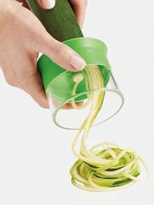 1 pieza Cortador Manual de Verduras en Espiral - Crea Fideos de Calabacín y Torsiones de Frutas Saludables - Aparato de Cocina,cocina,utensilios de cocina,cocina y hogar,rayador de frutas y verduras. - Verde - Ver 3