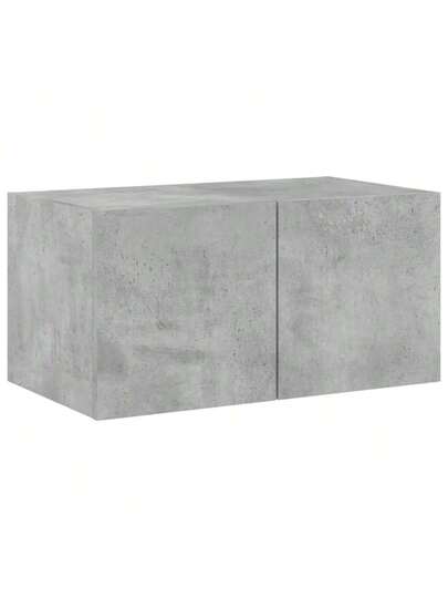 VidaXL TV Wand Unit LED Lighting 60x35x31 Cm Concrete Grijs view 7